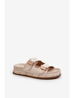 Dámské žabky na platformě Big Star NN274083 béžové