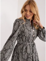 LK SK 509107 šaty.00X šedá černá