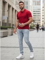 Pánská bordó polokošile FashionStreet PX0607