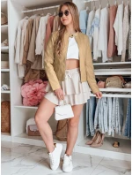 Dámská kožená bunda s kapucí METSOUL beige FashionStreet TY4745