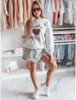 Dámská mikina s potiskem JUST LOVE YOU šedá FashionStreet BY1475