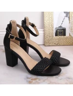 Sandály na podpatku eVento W 5945 černé