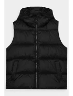 Dámská Péřová Vesta S Kapucí 4F Černá 4FWAW24TVJAF141-20S