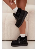 Dámské sněhule D.Franklin z přírodního semiše – černé