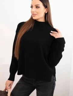 Dámský svetr volný styl 35209 Černá - K-Fashion