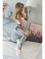 Šedé nákladní kalhoty