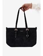 Shopper taška z imitace semiše Černá Araminta
