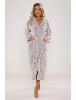 Dlouhý dámský župan s kapucí 807 LUNA II Dlouhý dámský župan s kapucí 807 LUNA II
