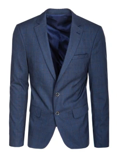 Pánské jednořadové sako v tmavě modré barvě FashionStreet MX0628