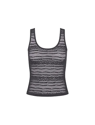 Dámské tílko FREE Evolve Tank Top Lace - BLACK - černé 0004 - SLOGGI