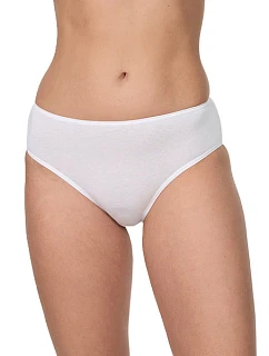 Dámské kalhotky vysokého střihu 2 ks NUR DIE COTTON MIDISLIP 2x - NUR DIE - bílá