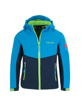 Trollkids Dětská softshellová bunda Kristiansand Jacket blue/ navy (320-117)