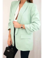 Bunda s klopou elegantní světlá máta