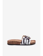 Dámské pantofle na korkové platformě Zebra Mevuna