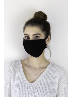 Ochranná maska, opakovaně použitelná bavlna, pětibalení - černá