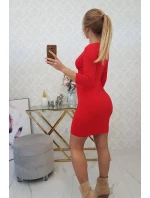 Přiléhavé šaty 8318 červené - Kesi