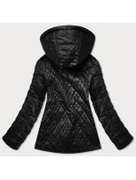 Černá dámská prošívaná bunda (RQW-7009)