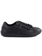 Dámské kožené barefoot ažurové černé boty Gino Fabiani OL38-6