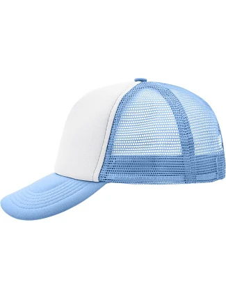 Daiber MB 70 5 panelová polyesterová síťovaná kšiltovka 03.0070 white/light blue Daiber MB 70 5 panelová polyesterová síťovaná kšiltovka 03.0070 white/light blue