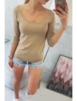 Velbloudí halenka s kulatým výstřihem Velbloudí halenka s kulatým výstřihem