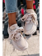 Dámské Kožené Tenisky Béžové CheBello 4583 Dámské Kožené Tenisky Béžové CheBello 4583