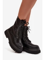 Dámské pracovní kotníky s podšívkou na masivní platformě černé Felisse Dámské pracovní kotníky s podšívkou na masivní platformě černé Felisse