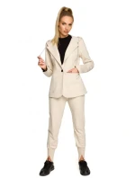 M691 Blejzr s kapucí a jedním knoflíkem - černý