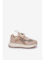 Sportovní Boty Tenisky Dámské Na Platformě Leopardí Béžové Pumbes Sportovní Boty Tenisky Dámské Na Platformě Leopardí Béžové Pumbes