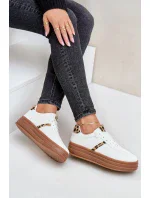 Dámské tenisky na platformě s leopardím vzorem bílé Dravinnia