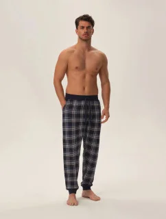 Pánské pyžamové kalhoty Honor 3 42457-59X Námořnická modrá vzor - Henderson