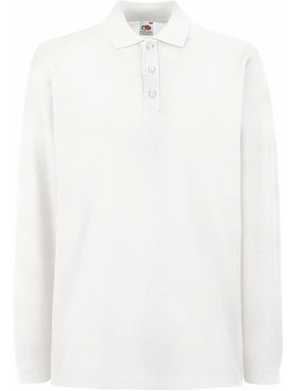 Fruit of the Loom Premium Polo LSL Piqué polo s dlouhým rukávem 16.3310 white Fruit of the Loom Premium Polo LSL Piqué polo s dlouhým rukávem 16.3310 white
