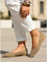 Dámské khaki semišové baleríny FashionStreet khaki ZY1350