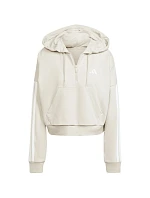Dámská mikina adidas Essentials French Terry Quarter-Zip Hoodie beige JN1958