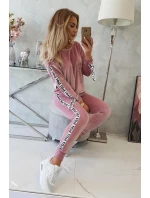 Love velur set tmavě pudrově růžový