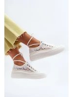 Dámské krajkové tenisky Lee Cooper LCW-23-44-1617 bílé