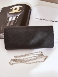 Lesklá společenská kabelka psaníčko černá Sastorea