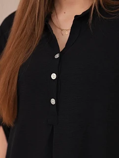 Halenka s prodlouženým zadním dílem černý