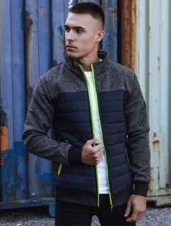 Pánská přechodná bunda prošívaná tmavě modrá FashionStreet TX4856