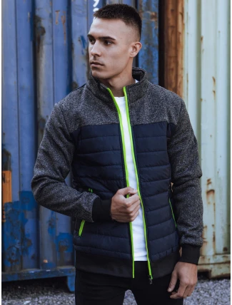 Pánská přechodná bunda prošívaná tmavě modrá FashionStreet TX4856