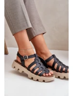 Kožené dámské sandály Zazoo 3695 černé