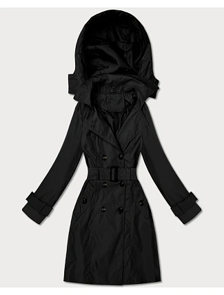 Elegantní dámský kabát s kapucí Goodlookin černý (T2-2238#-1) Elegantní dámský kabát s kapucí Goodlookin černý (T2-2238#-1)