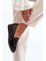 Dámské polobotky na klíně s ozdobou Černé Miliret