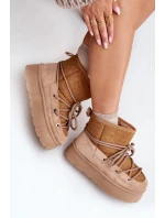 Sněhule S Vázáním Na Platformě Hnědé Mavora Sněhule S Vázáním Na Platformě Hnědé Mavora