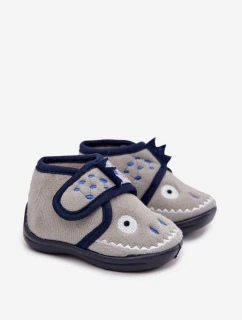 Dětské bačkory na suchý zip – šedé Jeselle