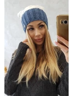 Paris fleecová čepice K212 bílá+džíny