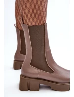 Dámské boty s ponožkou 2693/230 Laura Messi hnědé