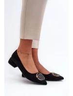 Loděnky S Nízkým Podpatkem Z Ekologického Semiše S.Barski KV27-037 Černé