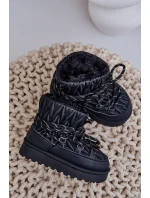 Dětské Zimní Boty S Hřejivým Kožíškem Černé Nastira