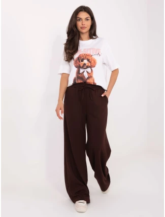 Teplákové kalhoty RV DR A611.52 tmavě hnědé