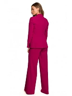 Sako s jedním knoflíkem S310 švestka -Stylove Sako s jedním knoflíkem S310 švestka -Stylove